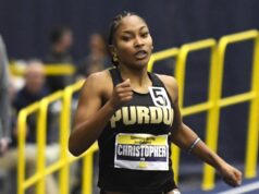 Camille Christopher Blazes In The 200 Meter At The Tom Jones Memorial Invitational